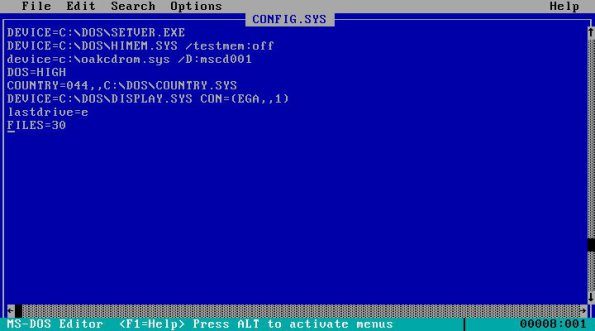 Remembering… Autoexec.bat and Config.sys