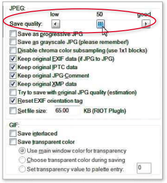 Lower the ‘Save quality’ of your photos to reduce their size