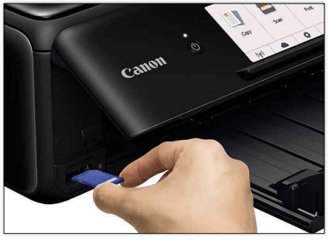  The Pixma TS8050 lets you print directly from an SD card