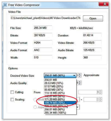 Use Free Video Compressor to reduce video file size without trimming any footage