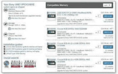 Crucial's website shows you what memory upgrades are available for your laptop