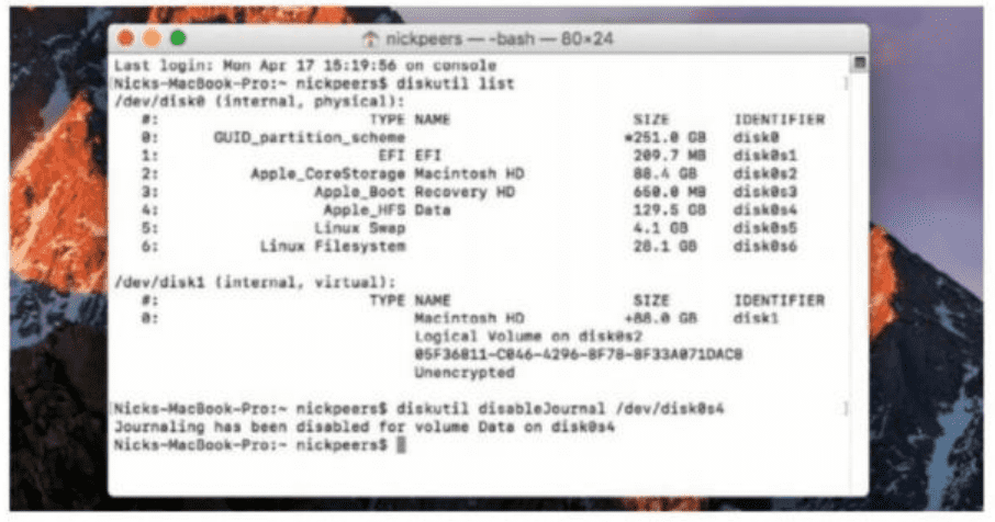 Disable journaling on your data partition if you want to write to the drive in Elementary.