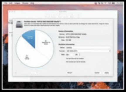 Partitioning is done using the Mac's Disk Utility tool - ironically, it’s not as powerful in later versions of OS X.