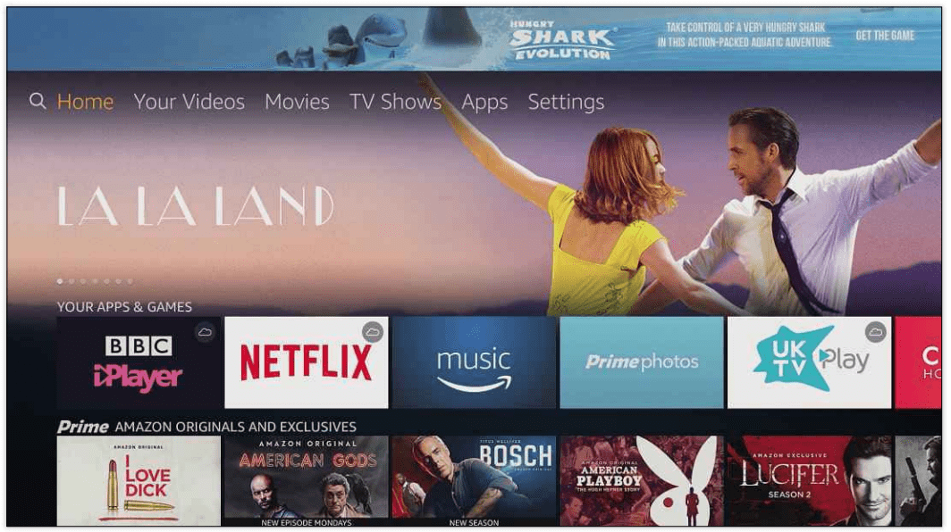 The Fire TV Stick’s app store is well stocked with content, including Amazon Prime Instant Video and Netflix