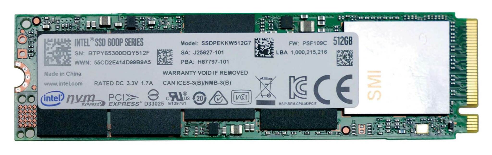 Intel 600P 512GB Review