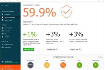 Dashlane will evaluate and rate your passwords and tell you how to make them stronger.