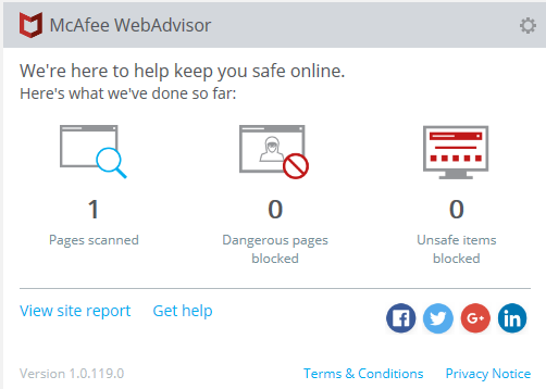 Mcafee webadvisor