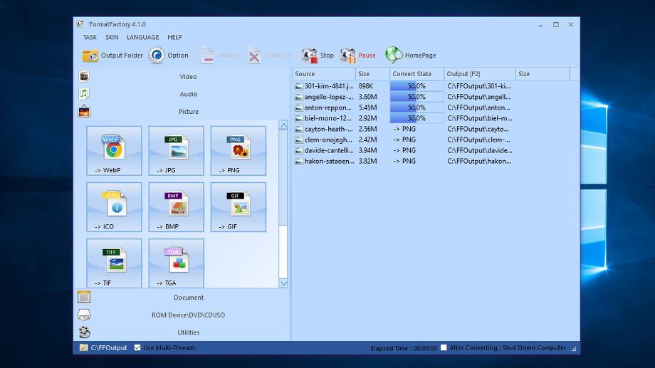 converter format factory