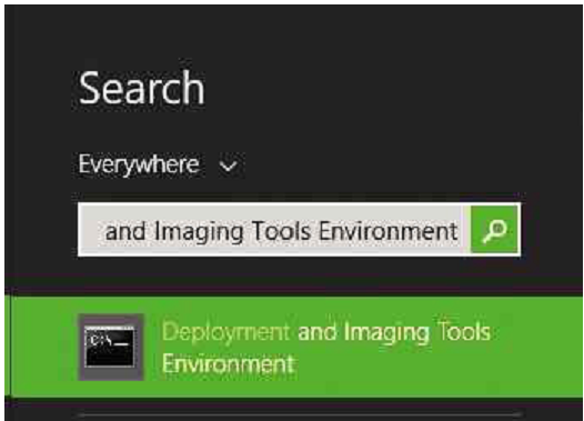 To run the Deployment and Imaging Tools, simply search for it