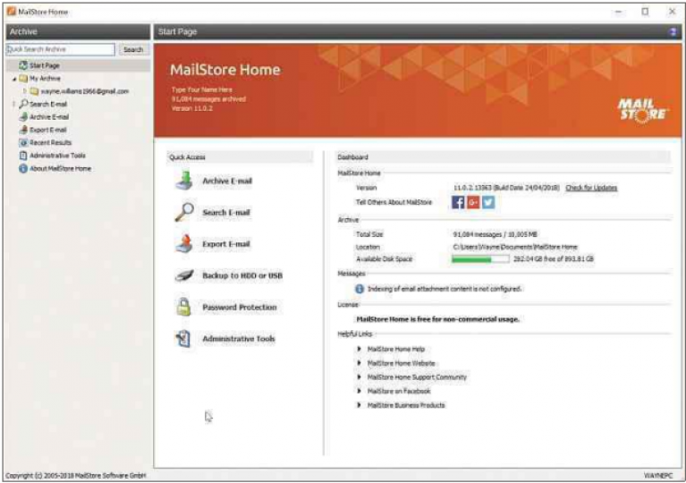 MailStore Home 11 Review