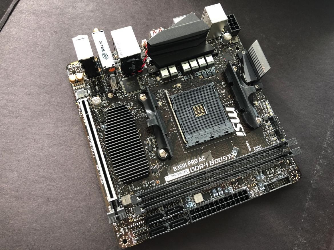 Carte mère MSI mini-ITX B350I Pro AC pour processeurs Ryzen