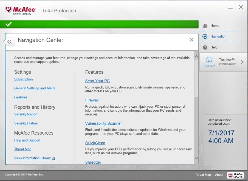 mcafee total protection activation