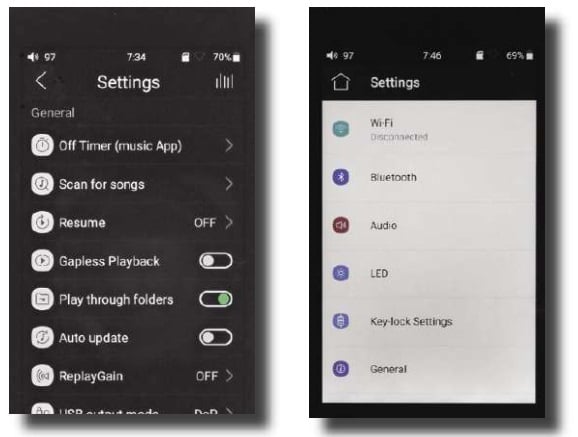 There are two - different - settings menus and both carry audio functions. Confusing.