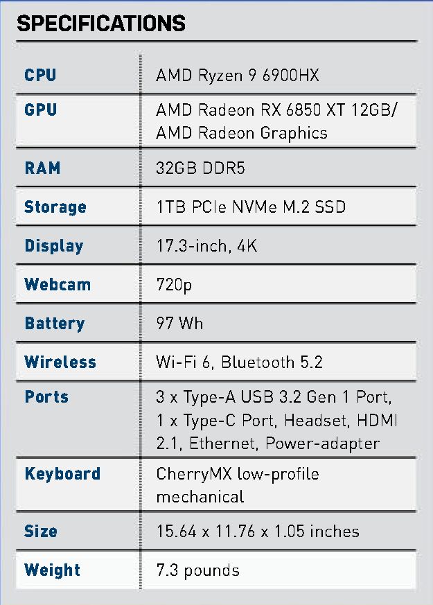 Alienware M17 R5 specification