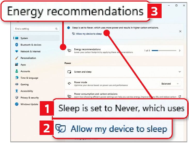 How to Cut your power consumption using Windows settings