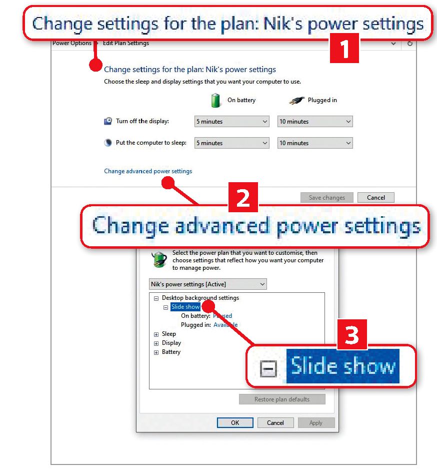 How to Cut your power consumption using Windows settings