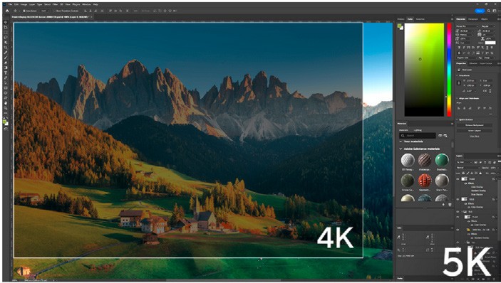 Significantly More Screen Space Than a 4K Monitor While a 4K display offers about 8.3 million pixels, a 5K monitor provides around 14.7 million, about 77 percent more.