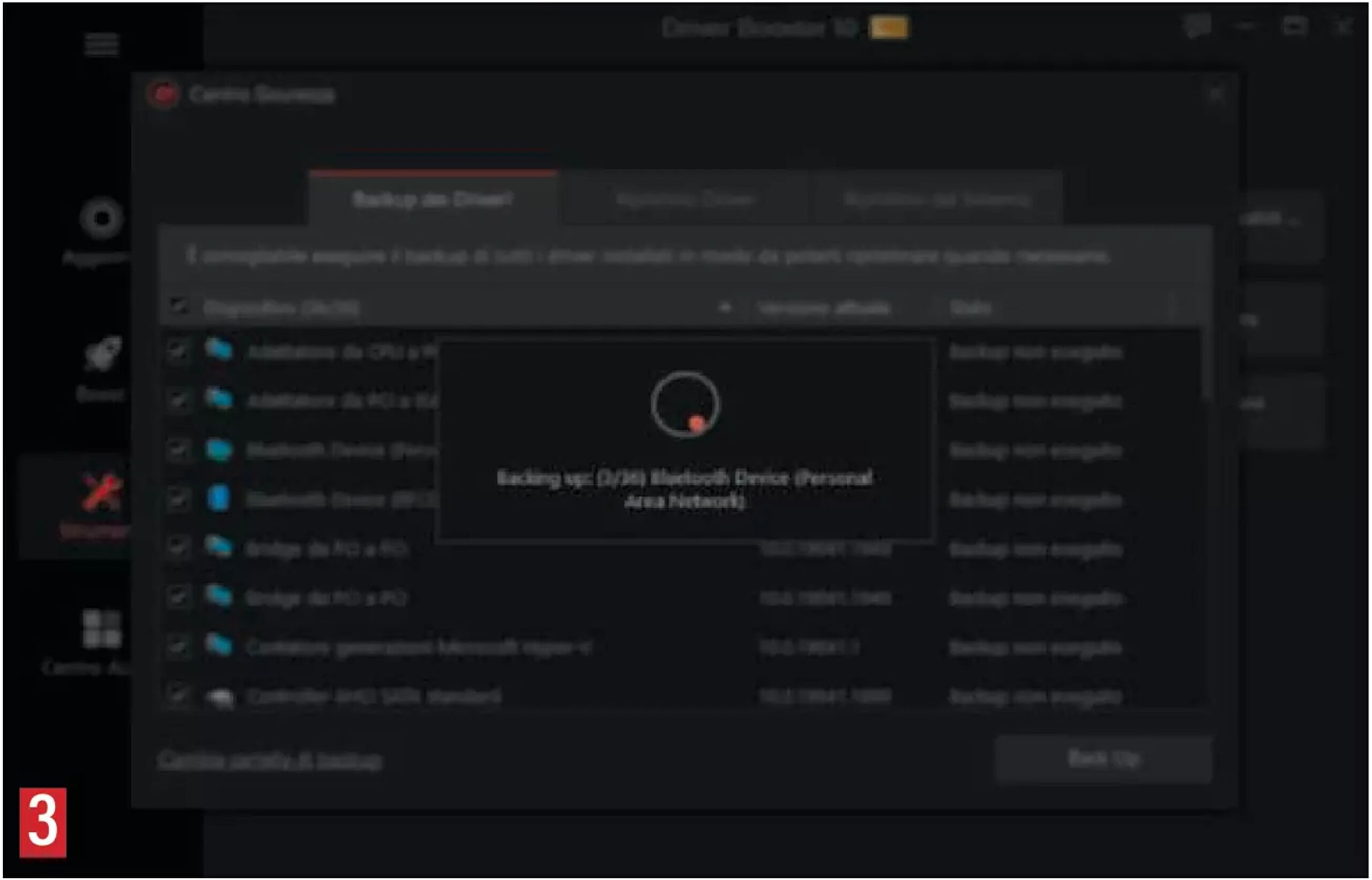 The section dedicated to restoration not only offers tools to recover old drivers; inside it, there are also functions to perform a complete backup of all components.