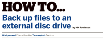 How to back up files to an external disc drive