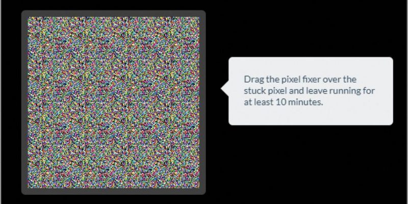 How can I fix a stuck pixel on my monitor
