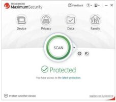 Trend Micro Maximum Security’s default view.